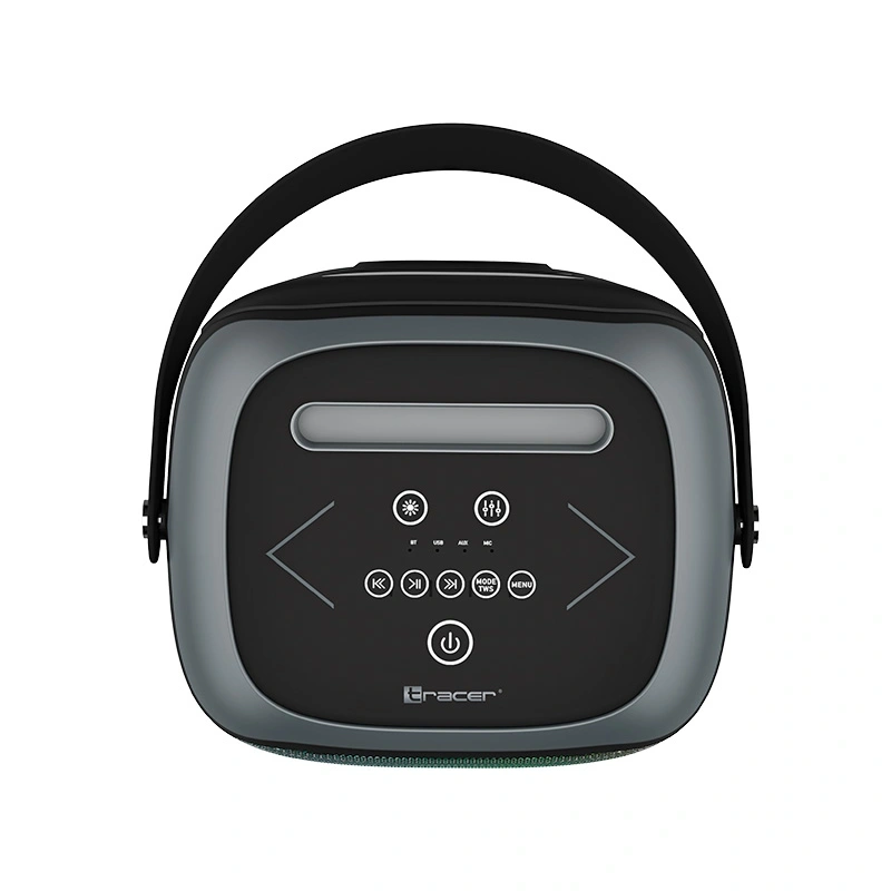 Tracer Poweraudio King 2 BT TWS, 50 W, Bluetooth 5.1, RGB LED, fekete-szürke hordozható hangszóró