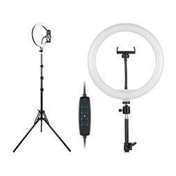 Tracer TRAOSW46745 Ring Light 15 W/30 cm/900-1700 lm/gyűrűs LED lámpa normál állvánnyal (Újracsomagolt)