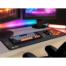 Tracer TRAPAD47547 HEXY2 GameZone 800x300mm texturált szövet fekete billentyűzet és egérpad