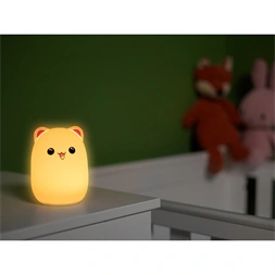 Tracer Teddy Bear, RGB LED, 5 színtónus, 4 világítási mód, Szilikon, Vezeték nélküli, éjszakai lámpa