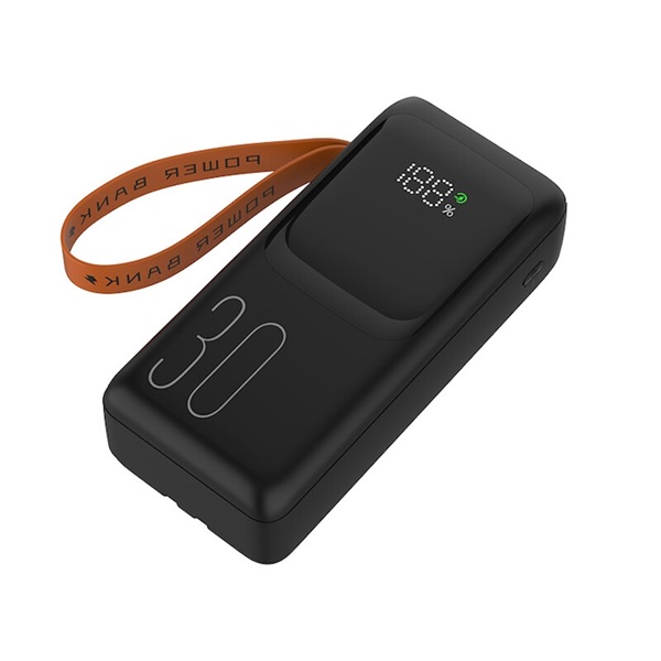 Tracer Vouge 3, 20W, 30000 mAh, 1x USB Type-C 4 x USB Type-A hordozható fekete power bank