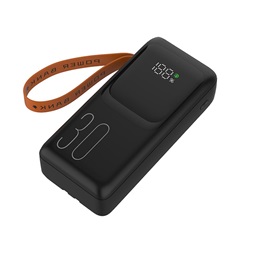 Tracer Vouge 3, 20W, 30000 mAh, 1x USB Type-C 4 x USB Type-A hordozható fekete power bank