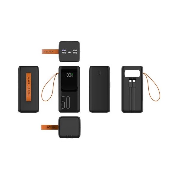 Tracer Vouge 5, 20W, 50000 mAh 1x USB Type-C 4 x USB Type-A fekete hordozható power bank