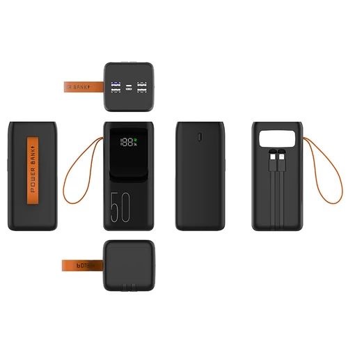 Tracer Vouge 5, 20W, 50000 mAh 1x USB Type-C 4 x USB Type-A fekete hordozható power bank