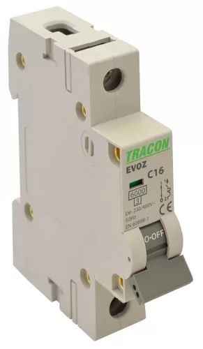 Tracon EVOZ1C13 13A C 1P 6kA kismegszakító