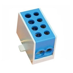 Tracon FLE-16K sínre szerelhető/ kék/ 2×16mm2 / 2×16mm2/ 400VAC/ 76A főáramköri leágazó kapocs