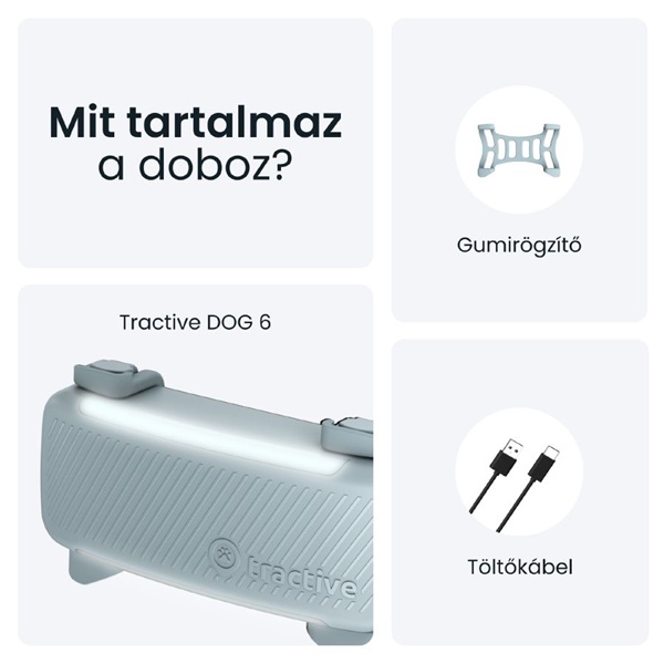 Tractive GPS DOG 6 menta kutya GPS nyomkövető és tevékenységfigyelő