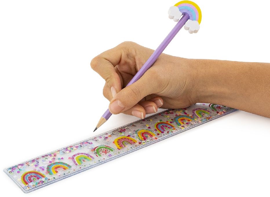 Trendhaus Good Feelings 30cm csillámos vonalzó