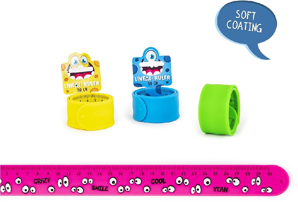 Trendhaus Little Monster csattanó 30 cm vonalzó