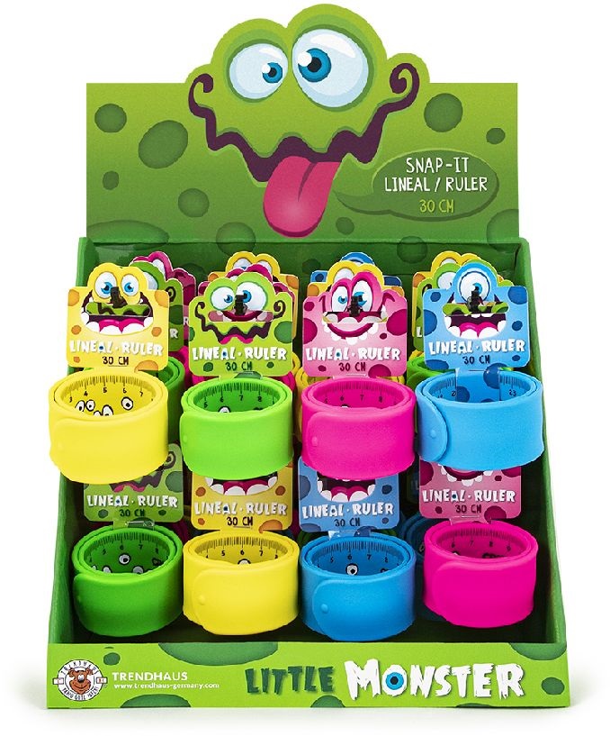 Trendhaus Little Monster csattanó 30 cm vonalzó