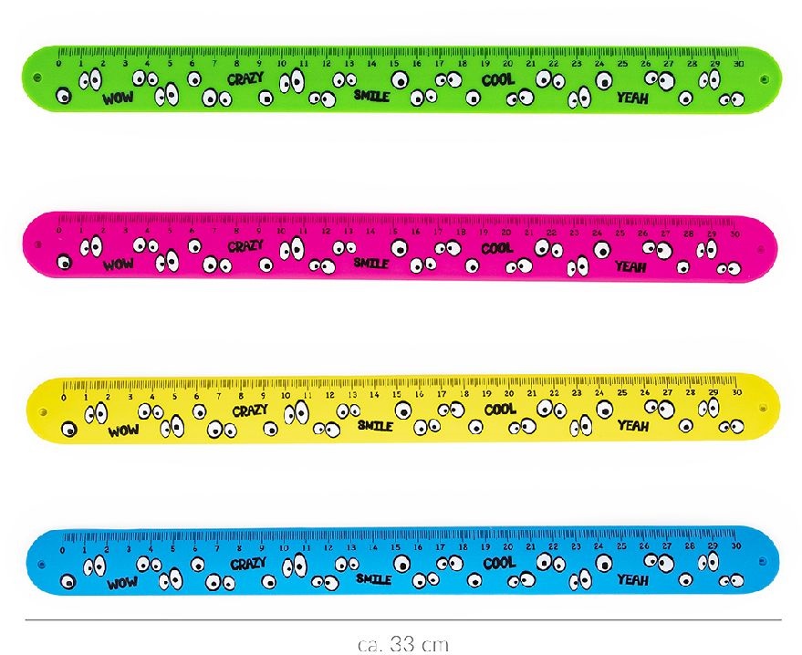 Trendhaus Little Monster csattanó 30 cm vonalzó