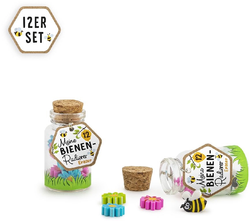 Trendhaus Meine Bienenfreunde 12 db-os radír üvegben