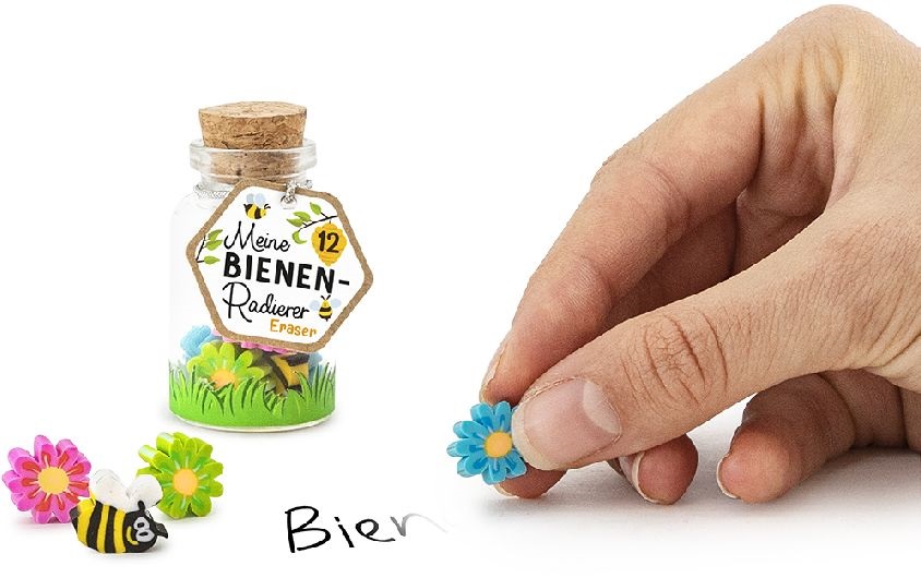Trendhaus Meine Bienenfreunde 12 db-os radír üvegben
