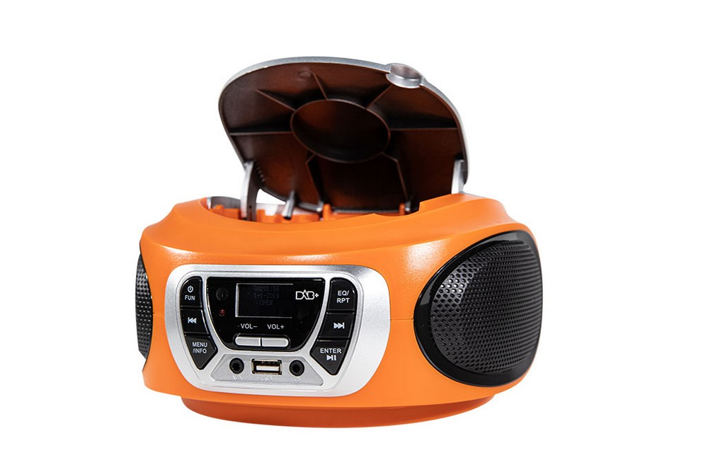 Trevi CMP 510 DAB hordozható CD/DAB/DAB+/FM/AUX/USB narancssárga boombox