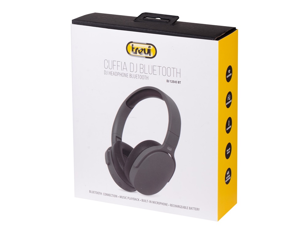 Trevi DJ12E45 BT Bluetooth fekete fejhallgató