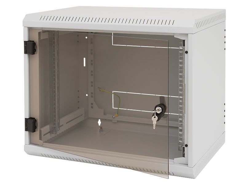 Triton 19" 15U 595mm mély egyrészes fali rack szekrény