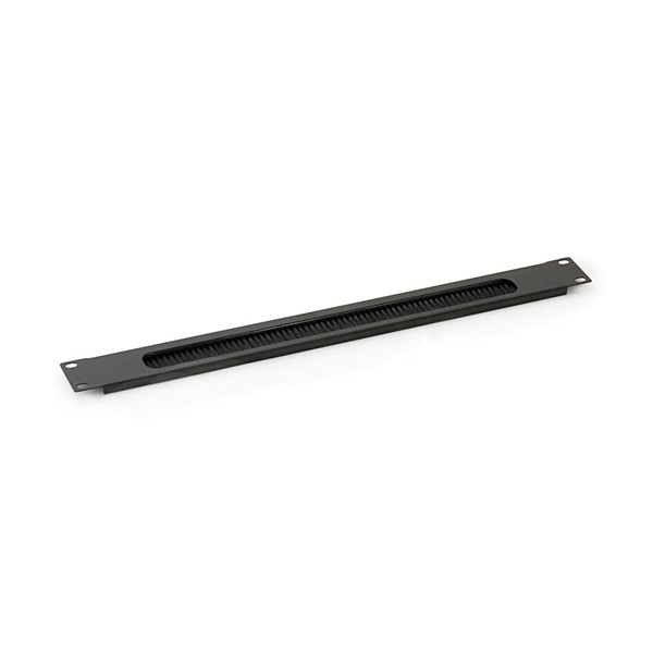 Triton 19" 1U fekete fésűs kábel rendező panel