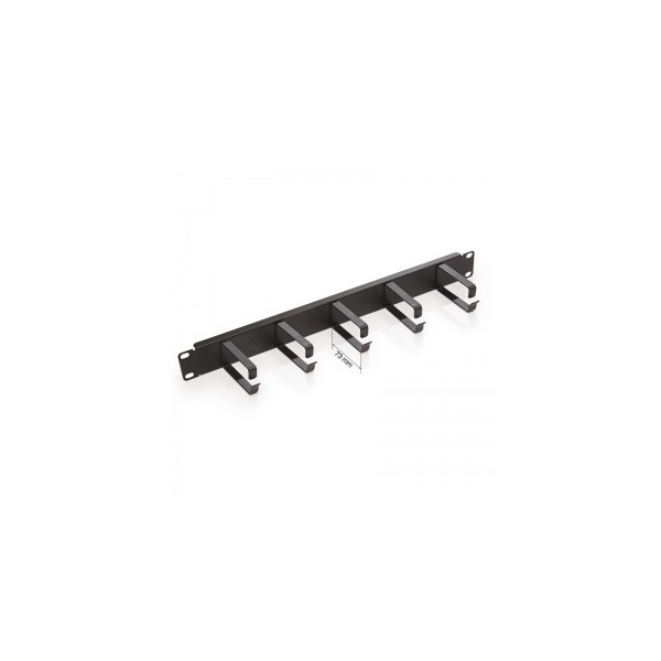 KE-Line 19" 1U fém patch rendező panel 73 mm-es gyűrűkkel
