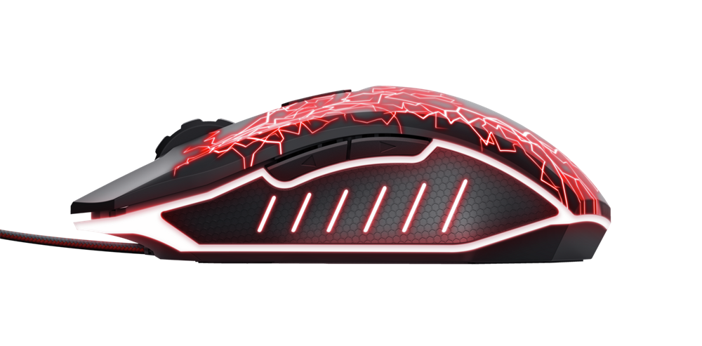 Trust GXT 105X Izza vezetékes fekete gamer egér
