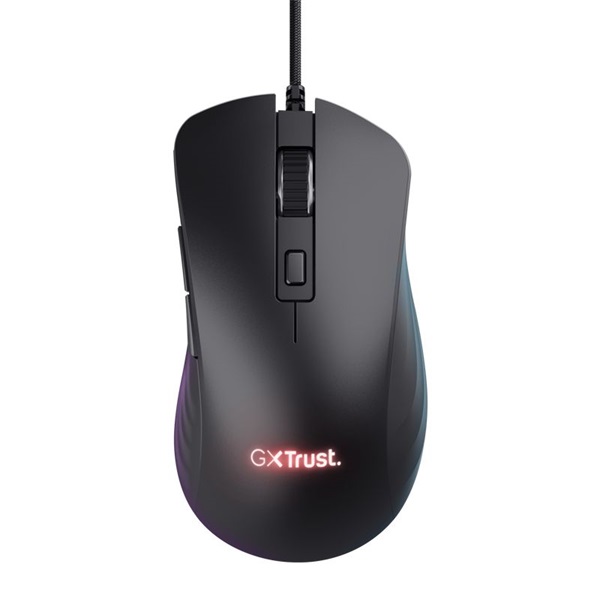 Trust GXT924 Ybar+ vezetékes fekete gamer egér
