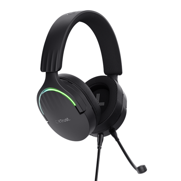 Trust GXT490 Fayzo 7.1 USB vezetékes fekete gamer headset