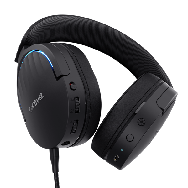 Trust GXT491 Fayzo vezeték nélküli fekete gamer headset