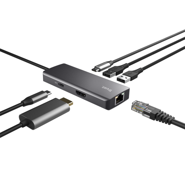 Trust Dalyx 6in1 multiport Type C USB HUB