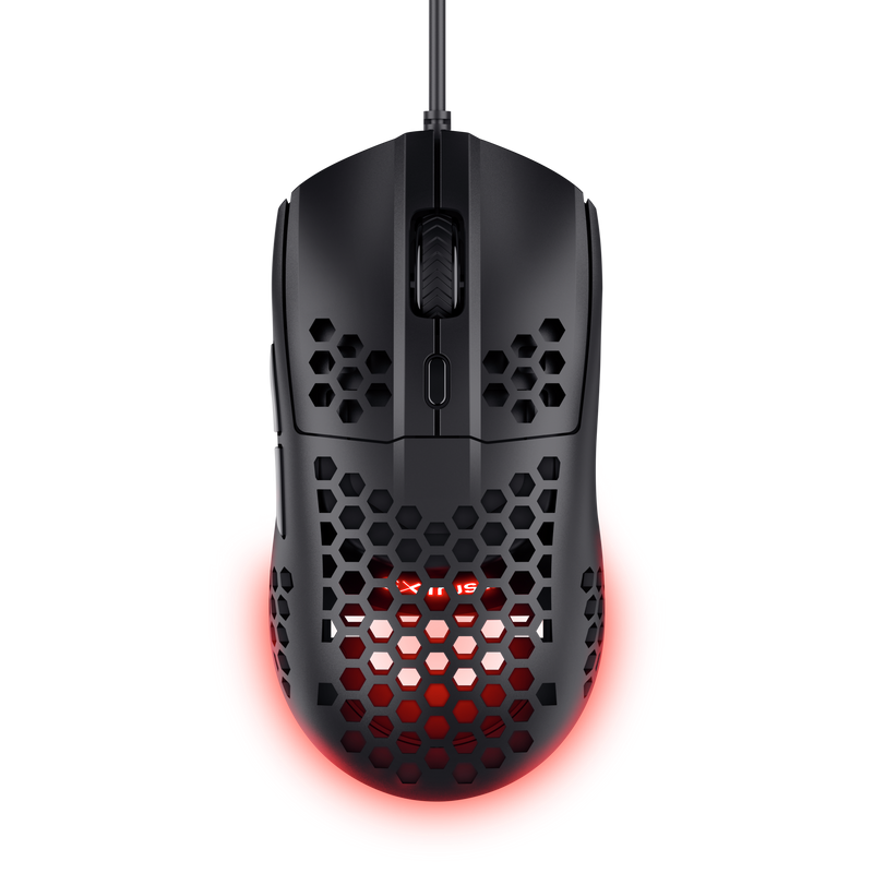 Trust GXT 928 Helox vezetékes könnyű fekete gamer egér