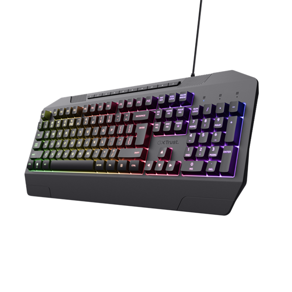 Trust GXT836 Evocx HU vezetékes fekete gamer billentyűzet