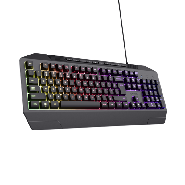 Trust GXT836 Evocx HU vezetékes fekete gamer billentyűzet