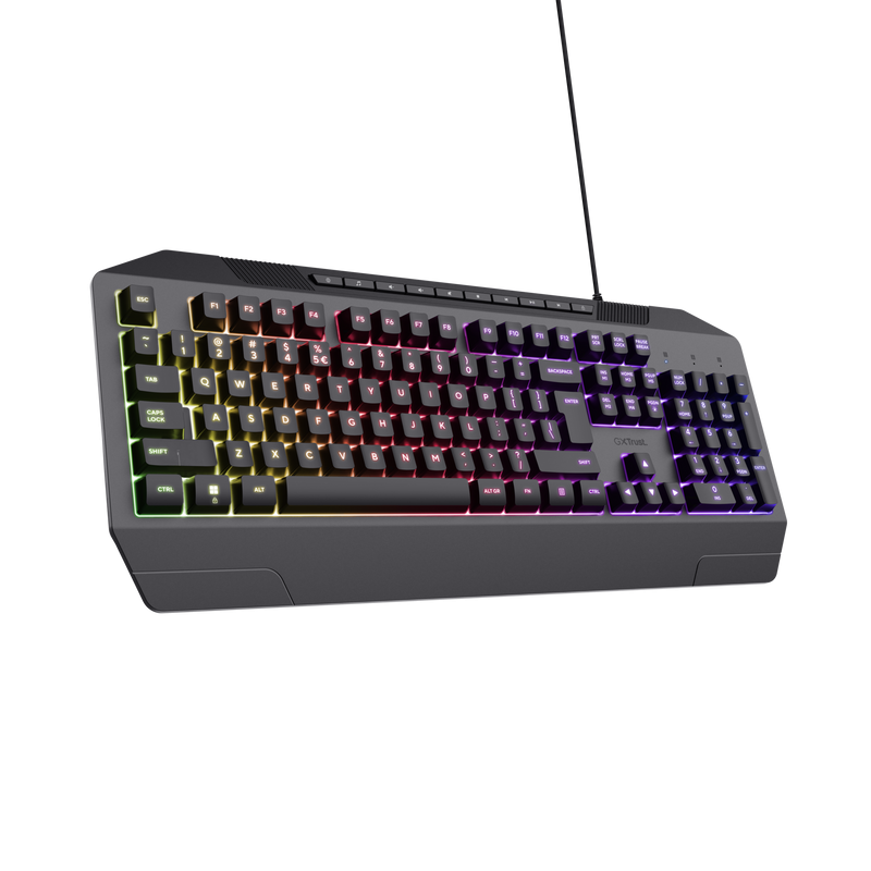 Trust GXT836 Evocx HU vezetékes fekete gamer billentyűzet