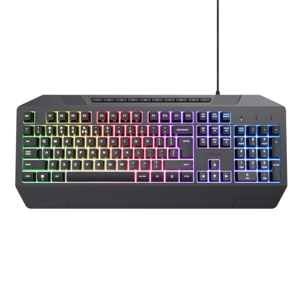 Trust GXT836 Evocx HU vezetékes fekete gamer billentyűzet