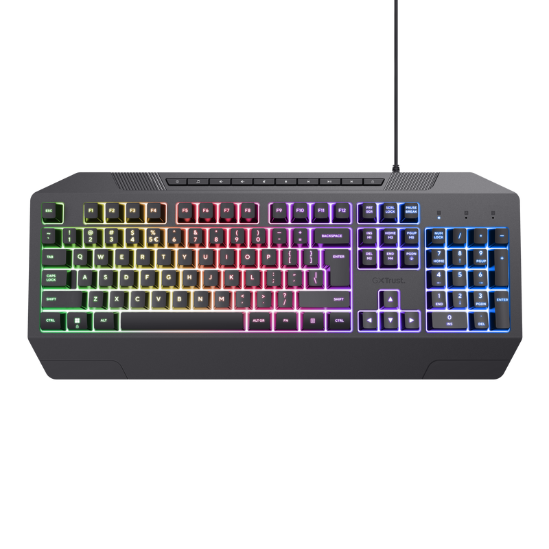 Trust GXT836 Evocx HU vezetékes fekete gamer billentyűzet