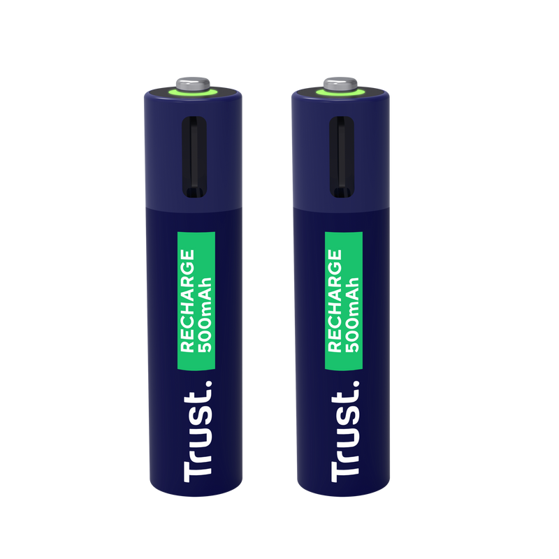 Trust újratölthető AAA elem USB-C csatlakozással 2db