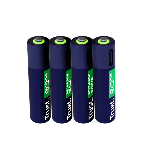 Trust 25671 újratölthető AAA elem USB-C csatlakozással 4db