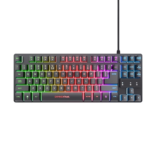 Trust 25754 GXT 798 2in1 fekete gamer billentyűzet és egér