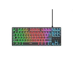 Trust 26063 GXT 833 Thado TKL háttérvilágítású magyar fekete gamer billentyűzet