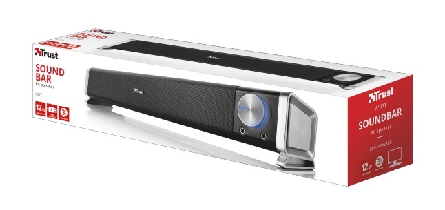 Trust Asto Sound Bar 2.0 12W fekete PC hangszóró