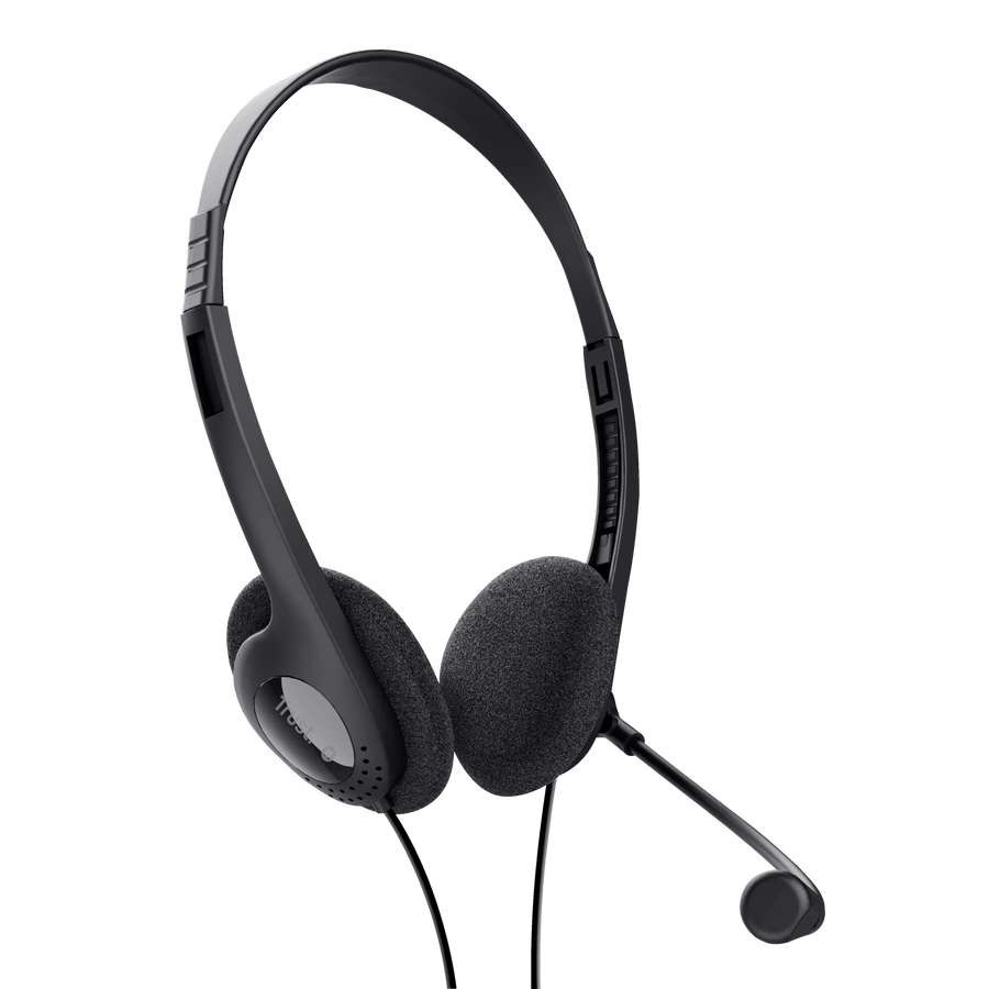 Trust Basics fekete vezetékes headset