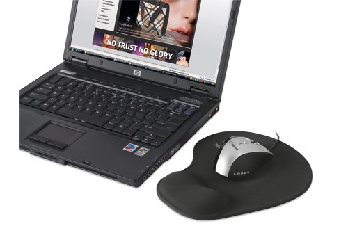 Trust Bigfoot zselés csuklótámaszos fekete egérpad