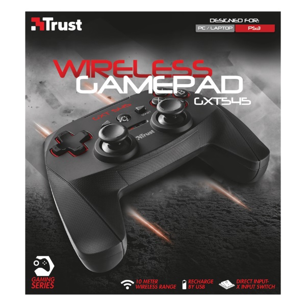 Trust 20491 GXT 545 Yula wless PC/PS3 vezeték nélküli fekete kontroller