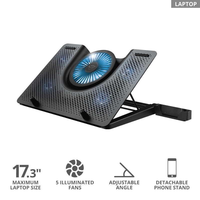 Trust GXT 1125 Quno Notebook Cooling Stand gamer hűtőpad