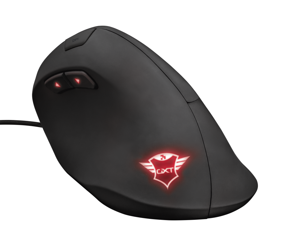 Trust GXT 144 Rexx Vertical fekete gamer egér