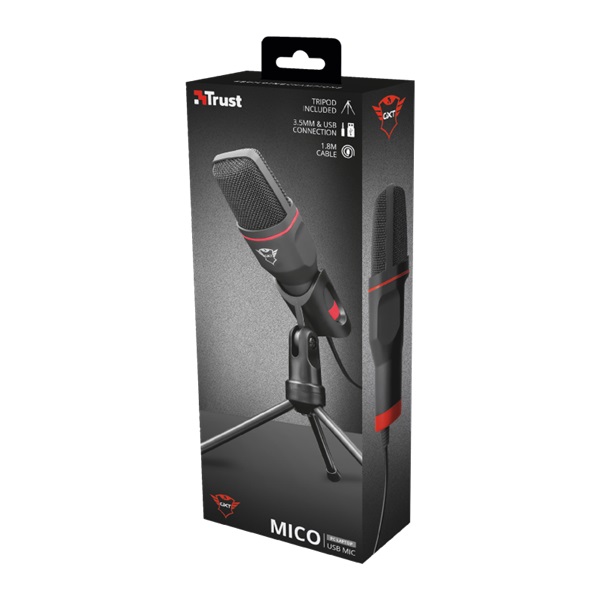 Trust GXT 212 Mico USB és jack gamer mikrofon