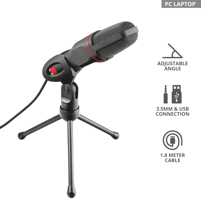 Trust GXT 212 Mico USB és jack gamer mikrofon