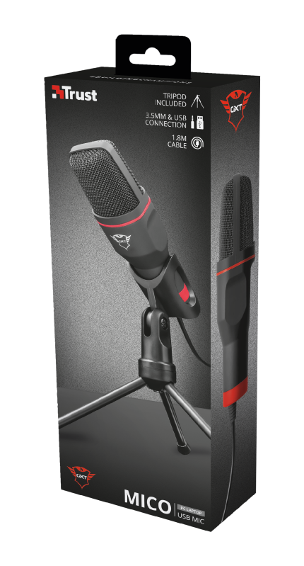 Trust GXT 212 Mico USB és jack gamer mikrofon