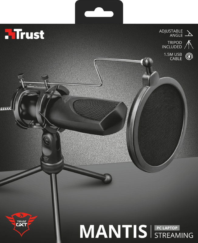 Trust GXT 232 Mantis Streaming USB gamer mikrofon