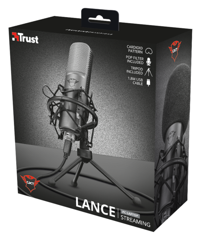Trust GXT 242 Lance Streaming USB gamer mikrofon