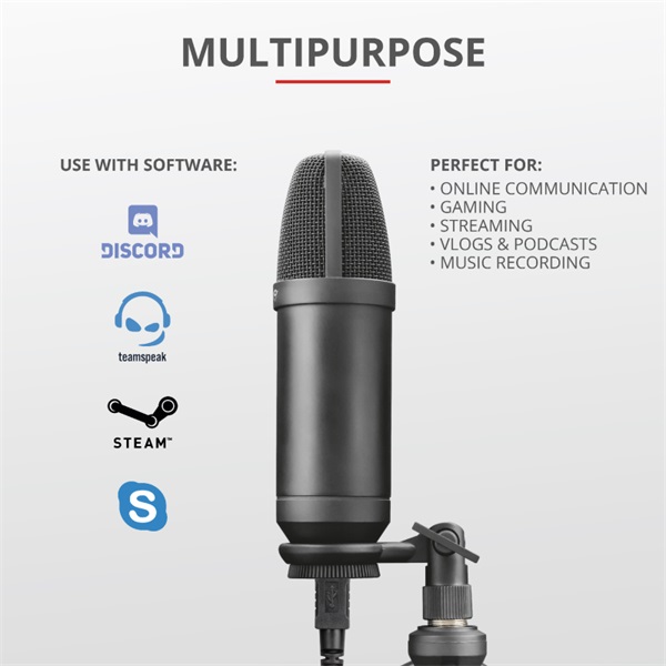 Trust GXT 252+ Emita Plus Streaming USB gamer mikrofon