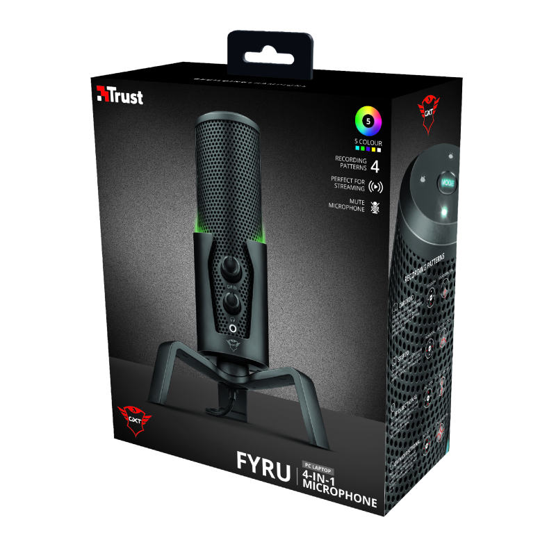 Trust GXT 258 Fyru 4in1 Streaming USB gamer mikrofon